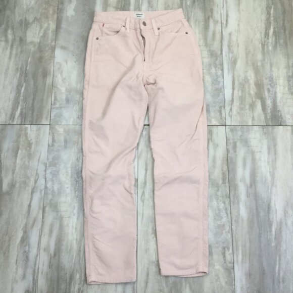 Aritzia Sunday Best High Rise Light Pink Corduroy Jean 2 - Picture 3 of 10